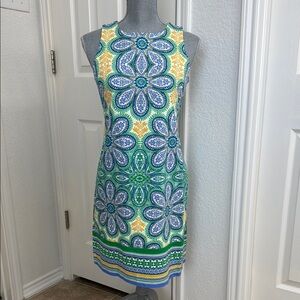 Multicolor Sleeveless Patterned Dress
